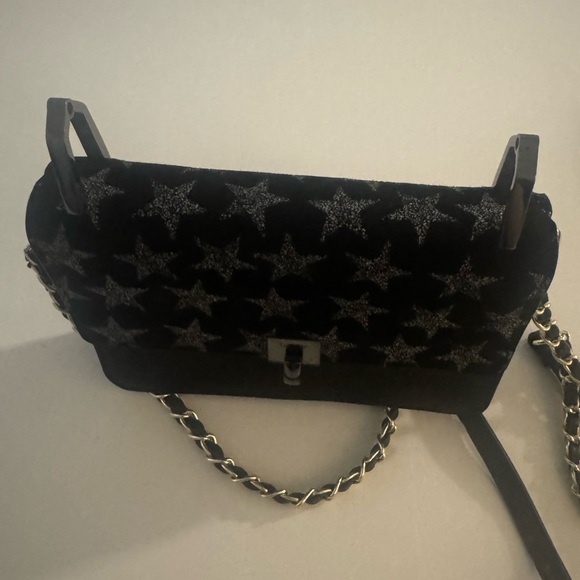 Botkier Black Crossbody Bag with Silver Stars - Picture 4 of 6